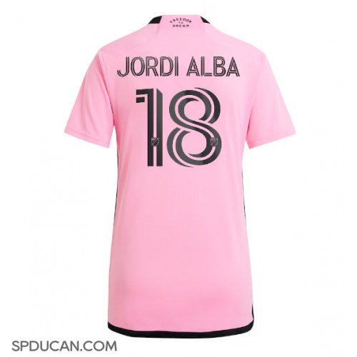 Zenski Nogometni Dres Inter Miami Jordi Alba #18 Domaci 2024-25 Kratak Rukav